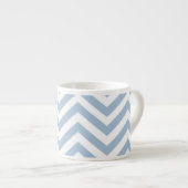 Light Blue Grunge Textured Chevron Espresso Kop (Voorkant rechts)