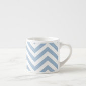 Light Blue Grunge Textured Chevron Espresso Kop (Rechts)