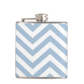 Light Blue Grunge Textured Chevron Heupfles (Voorkant)