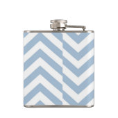 Light Blue Grunge Textured Chevron Heupfles (Achterkant)