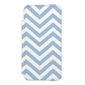Light Blue Grunge Textured Chevron Incipio iPhone Portemonnee Hoesje (Voorkant Agenda)