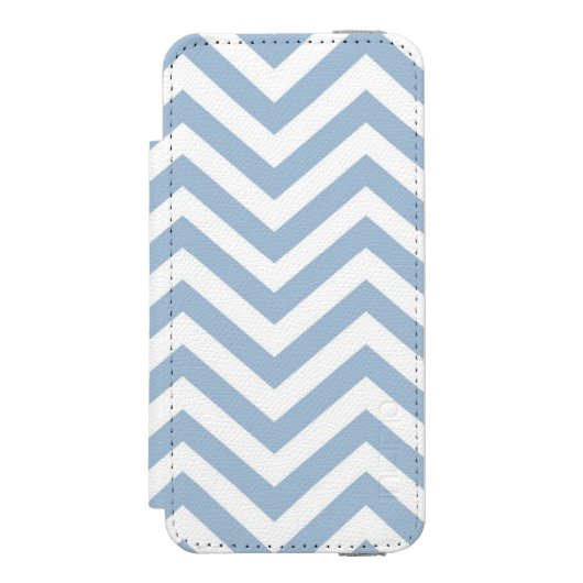 Light Blue Grunge Textured Chevron Incipio iPhone Portemonnee Hoesje (Voorkant Agenda)