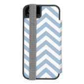 Light Blue Grunge Textured Chevron Incipio iPhone Portemonnee Hoesje (Agenda Achterkant)
