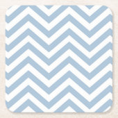 Light Blue Grunge Textured Chevron Kartonnen Onderzetters (Voorkant)