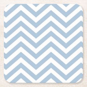 Light Blue Grunge Textured Chevron Kartonnen Onderzetters