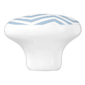 Light Blue Grunge Textured Chevron Keramische Knop (Zijkant)