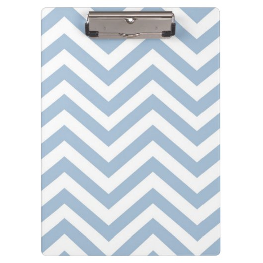 Light Blue Grunge Textured Chevron Klembord (Voorkant)