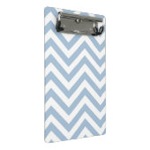 Light Blue Grunge Textured Chevron Mini Klembord (Schuin)