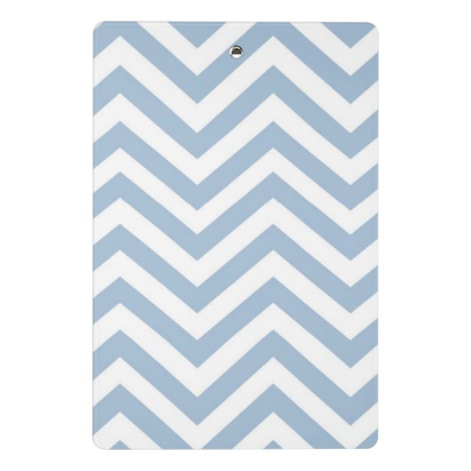 Light Blue Grunge Textured Chevron Mini Klembord (Achterkant)
