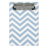 Light Blue Grunge Textured Chevron Mini Klembord (Voorkant)