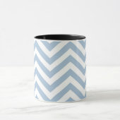 Light Blue Grunge Textured Chevron Mok (Midden)