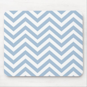 Light Blue Grunge Textured Chevron Muismat