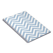 Light Blue Grunge Textured Chevron Notitieboek (Rechterzijde)