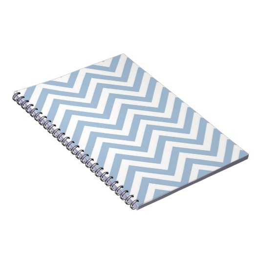 Light Blue Grunge Textured Chevron Notitieboek (Rechterzijde)