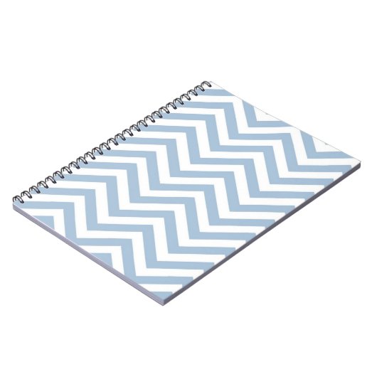 Light Blue Grunge Textured Chevron Notitieboek (Linkerzijde)