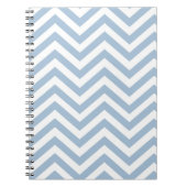 Light Blue Grunge Textured Chevron Notitieboek (Voorkant)