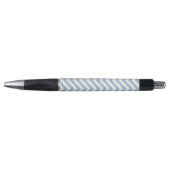 Light Blue Grunge Textured Chevron Pen (Voorkant)