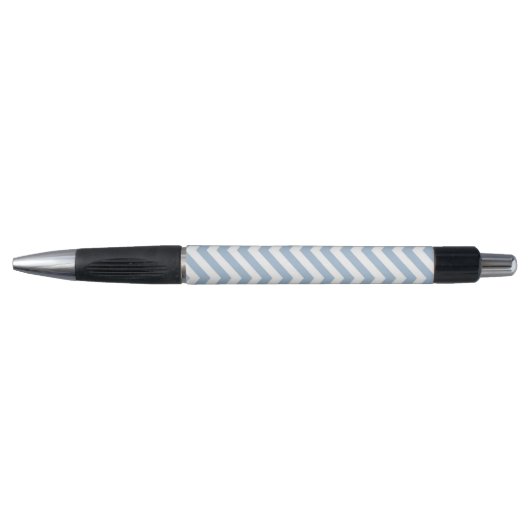 Light Blue Grunge Textured Chevron Pen (Voorkant)