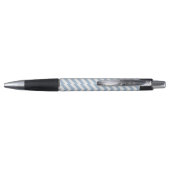 Light Blue Grunge Textured Chevron Pen (Achterkant)