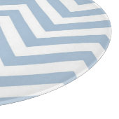 Light Blue Grunge Textured Chevron Snijplank (Hoek)