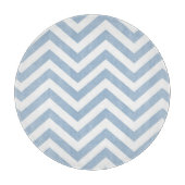 Light Blue Grunge Textured Chevron Snijplank (Voorkant)