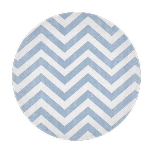 Light Blue Grunge Textured Chevron Snijplank (Voorkant)