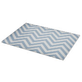 Light Blue Grunge Textured Chevron Snijplank (Hoek)