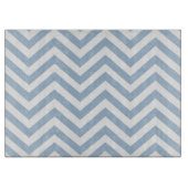 Light Blue Grunge Textured Chevron Snijplank (Voorkant)