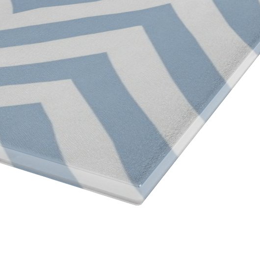 Light Blue Grunge Textured Chevron Snijplank (Hoek)