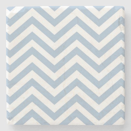 Light Blue Grunge Textured Chevron Stenen Onderzetter (Voorkant)