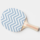 Light Blue Grunge Textured Chevron Tafeltennisbatje (Zijkant)