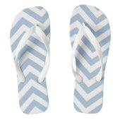 Light Blue Grunge Textured Chevron Teenslippers (Voetbed)