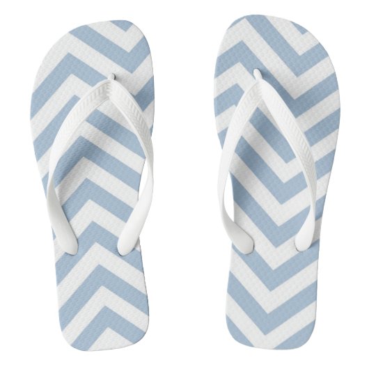 Light Blue Grunge Textured Chevron Teenslippers (Voetbed)