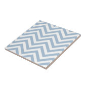 Light Blue Grunge Textured Chevron Tegeltje (Zijkant)