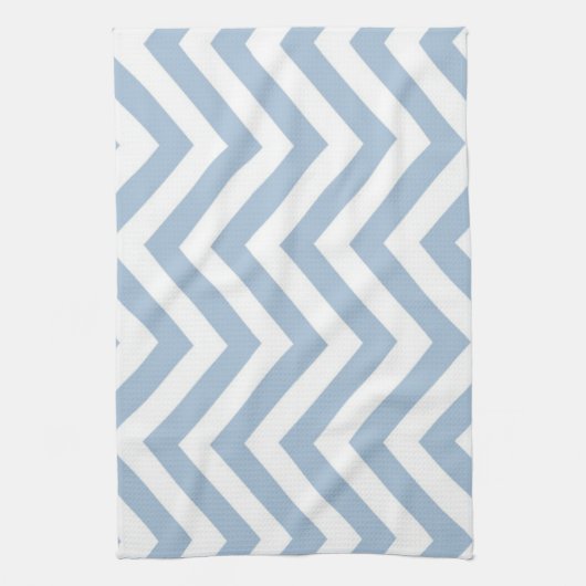 Light Blue Grunge Textured Chevron Theedoek (Verticaal)
