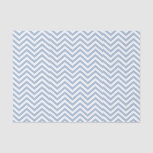 Light Blue Grunge Textured Chevron Tissuepapier (Voorkant)