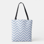 Light Blue Grunge Textured Chevron Tote Bag (Achterkant)