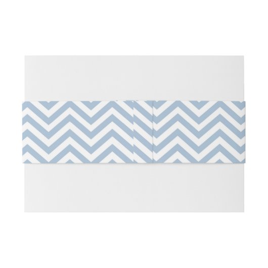 Light Blue Grunge Textured Chevron Uitnodigingen Wikkel (Achterkant Voorbeeld)