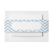 Light Blue Grunge Textured Chevron Uitnodigingen Wikkel (Voorkant Voorbeeld)
