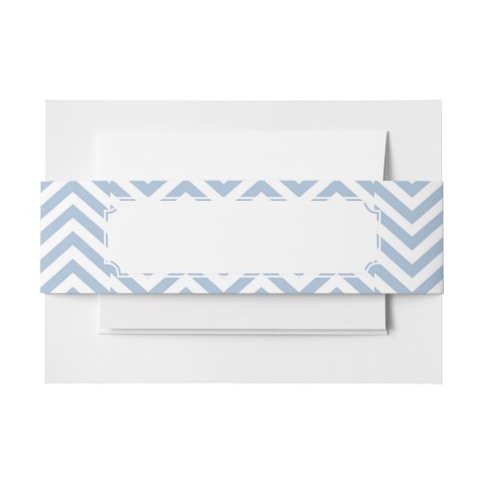 Light Blue Grunge Textured Chevron Uitnodigingen Wikkel (Voorkant Voorbeeld)