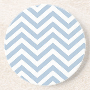 Light Blue Grunge Textured Chevron Zandsteen Onderzetter