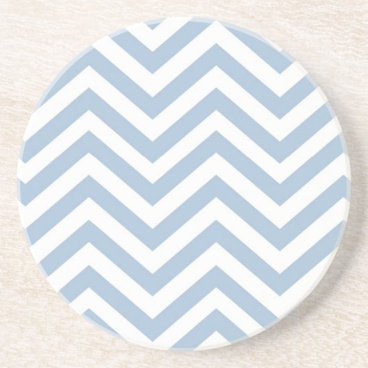 Light Blue Grunge Textured Chevron Zandsteen Onderzetter (Voorkant)