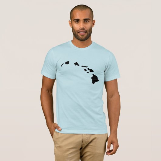 Light Blue Hawaiian Islands T-Shirt (Voorkant volledig)