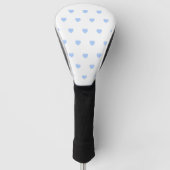light blue hearts pattern golfheadcover (Voorkant)
