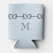 Light Blue Horse Bit Monogram Blikjeskoeler (Voorkant)