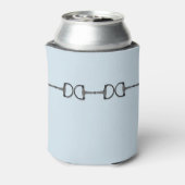 Light Blue Horse Bit Monogram Blikjeskoeler (Blikje Achterkant)
