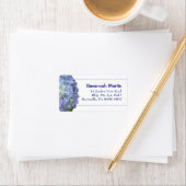 Light Blue Hydrangea Address Label Sjabloon (Insitu)
