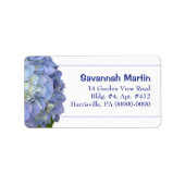 Light Blue Hydrangea Address Label Sjabloon (Voorkant)