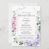 Light Blue Hydrangea & Eucalyptus Reheardiner Kaart (Voorkant)