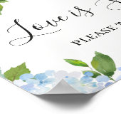 Light Blue Hydrangea Love is Sweet Poster (Hoek)